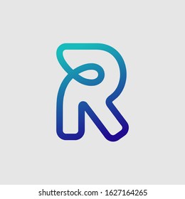 initial letter R logo template for company and business