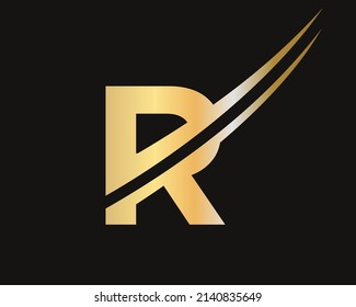 Plantilla de logotipo de carta inicial R Diseño moderno y sencillo. Logotipo R Para Identidad De Empresa E Empresa, Signo Moderno, Plano Y Minimalista