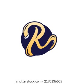 Plantilla de logotipo de letra inicial R