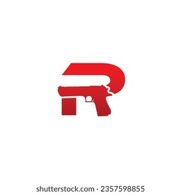 Letra inicial R patrón logotipo color esfera de círculo azul plateado. Bloque de rectángulo sobre la letra P Diseño de relaciones públicas para la identidad de empresas letras iniciales enlazado círculo elegante logotipo de Gun