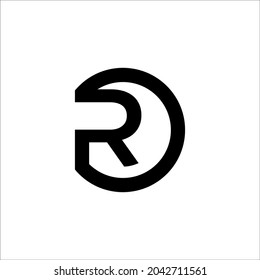 Initial letter R logo vector design template. Creative modern trendy R typography and black colors.