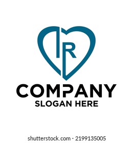 Initial letter I R logo vector design template