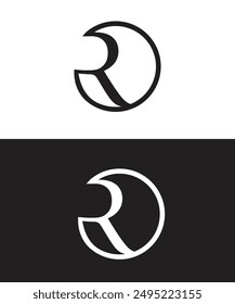 Initial Letter R Logo Vector, Letter R , Typography