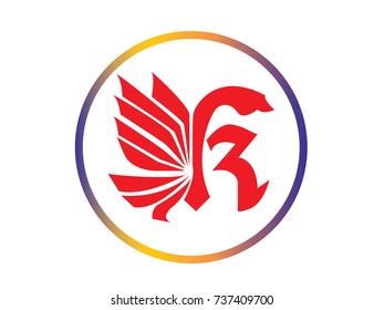 initial letter R logo vector
