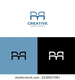 initial letter r and m logo typography design, for business,corporate,company,brand,etc