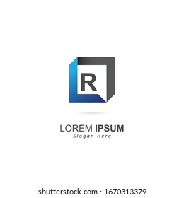 Letra inicial R con plantilla de logotipo de diseño de icono moderno. Vector de diseño para identidades y logotipos.