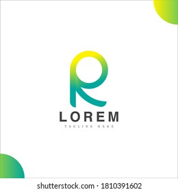 Anfangsbuchstaben R moderner Logo-Design