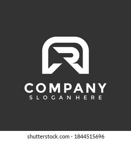 Initial Letter R Modern logo design element vector Illustration
