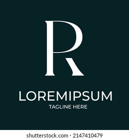 Initial Letter R modern logo design