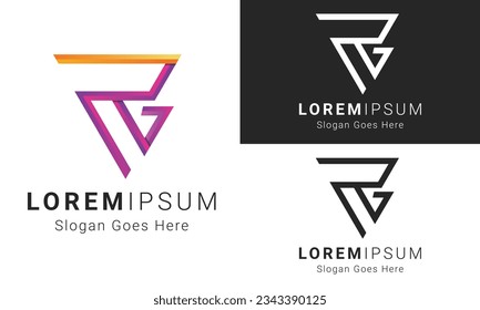 Initial Letter R Monogram Text Letter Logo Futuristic R Logotype Modern R