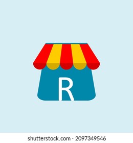 carta inicial o de compra . Resumen del logo de la compra. Logo de la tienda en línea. Plantilla de logotipo del vector