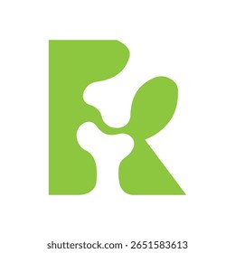 Initial Letter R Orthopedic Health Bone Logo Design Vector Template