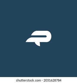 Logo de la letra inicial R o P. perfecto para el logotipo de su empresa