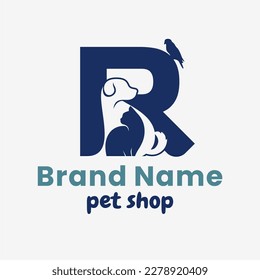Initial Letter R Pets Logo Design