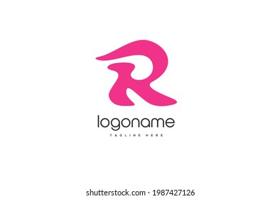 Initial Letter R playful logo design
