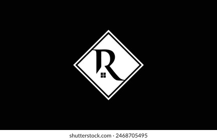 Anfangsbuchstabe R Immobilien- und Hauslogo Design