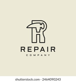 Initial Letter R for repair logo design inspiration 2