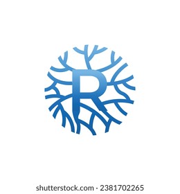 Initial letter r root logo. modern icon, template design. Letter R with root logo design vector template. Logos of green Tree with Roots. Vector Illustration EPS10