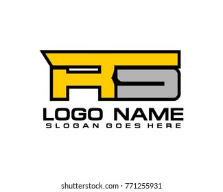 Initial letter R & S logo template vector
