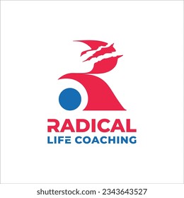 Anfangsbuchstaben R-Kratzlogos Design-Lebensdauer-Coaching