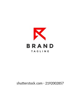 Initial Letter R Shaped Arrow Logo Design