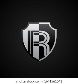 Initial letter R in the shield, Letter R Shield Icon