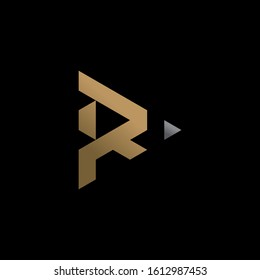 Initial Letter R Triangle Logo Design