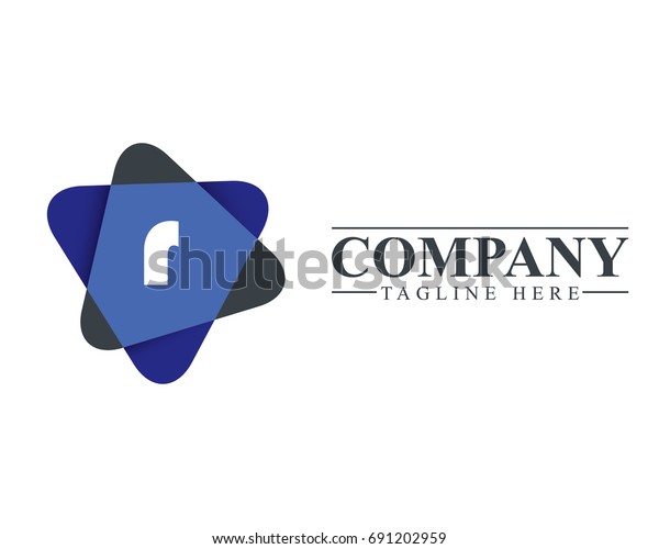 Initial Letter R Triangle Logo Design Stock Vector (Royalty Free ...