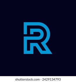 Initial Letter R vector logo design template