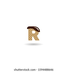 initial letter R waffle logo vector illustration design