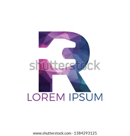 Initial letter R and wrench logo design. Repair business and constuction logo design concept.