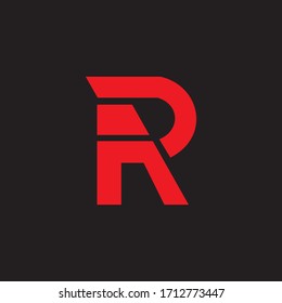 Initial letter ra or ar logo design template