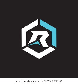 Initial letter ra or ar logo design template