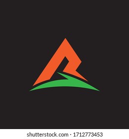 Initial letter ra or ar logo design template