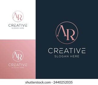 Initial letter RA AR logo design vector illustration