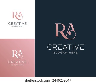 Anfangsbuchstabe RA AR Logo Design Vektor-Illustration