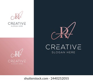 Initial letter RA AR logo design vector illustration