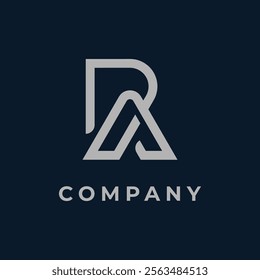 Initial letter RA or AR Monogram Logo, letter A with R combination logo design  inspiration, vector illustration