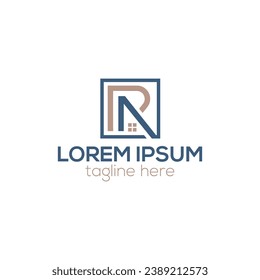 Initial letter RA, AR real estate logo. RA, AR building logo design vector template