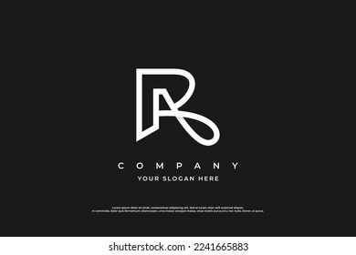 Initial Letter RA Logo or AR Logo Design Vector Template