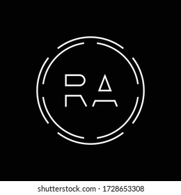 Initial Letter RA Logo Creative Typography Vector Template. Digital Abstract Letter RA Logo Design