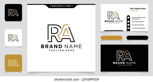 Initial Letter RA logo design template