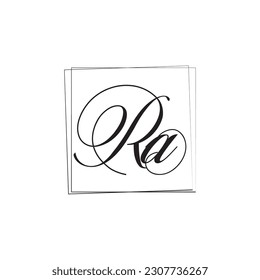 Initial letter RA logo design