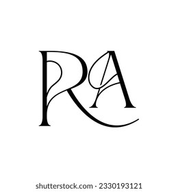 Initial letter RA logo design creative