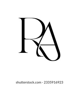 Initialbuchstaben RA Logo Design kreatives modernes Symbol Symbol Monogramm
