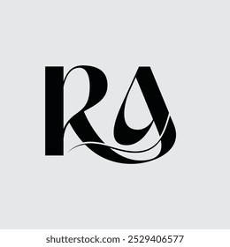 Initial letter RA logo design