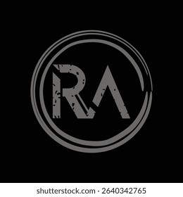 Initial letter RA logo design 
