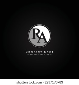 Initial Letter RA Logo - Simple Monogram Logo