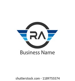 Initial Letter RA Logo Template Design
