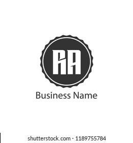 Initial Letter RA Logo Template Design